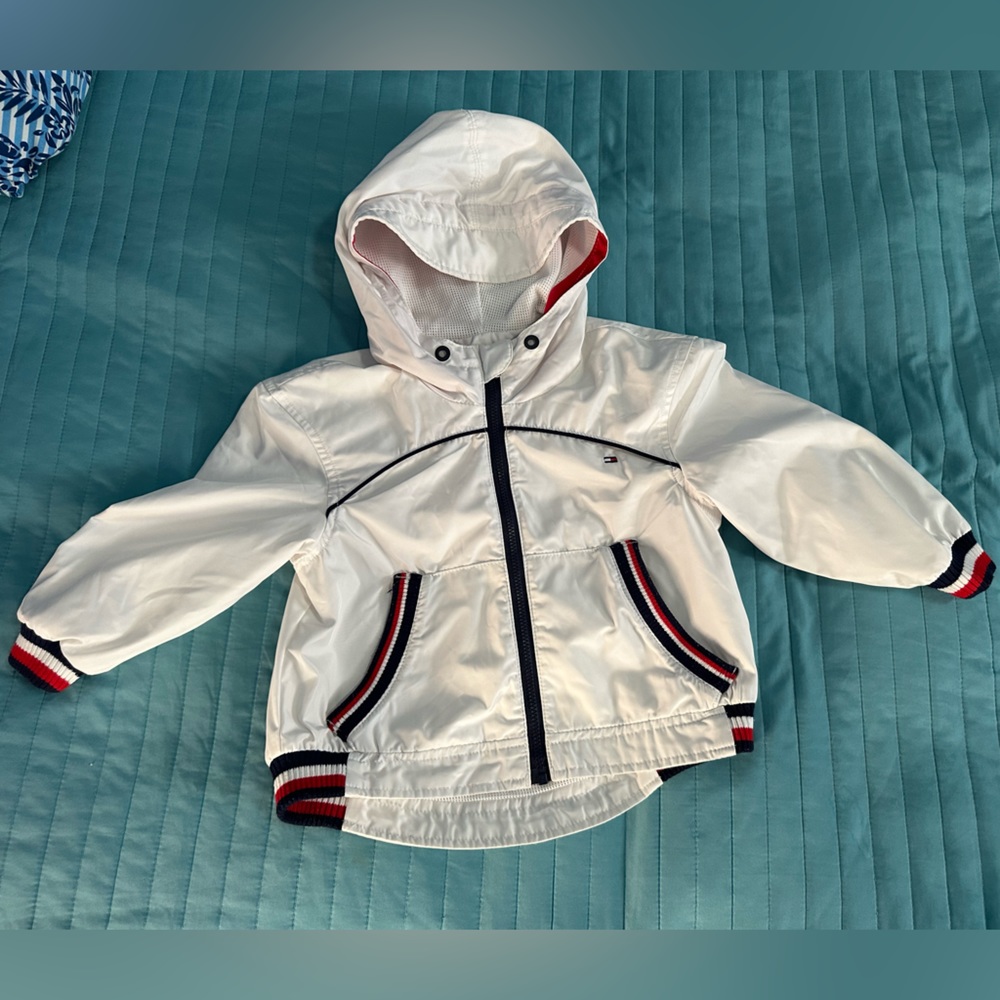 BOY'S TOMMY HILFIGER BRIGHT WHITE JACKET